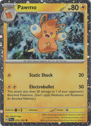 Pawmo (075/193) (Cosmos Foil) [Écarlate et Violet : Paldea Evolved] 