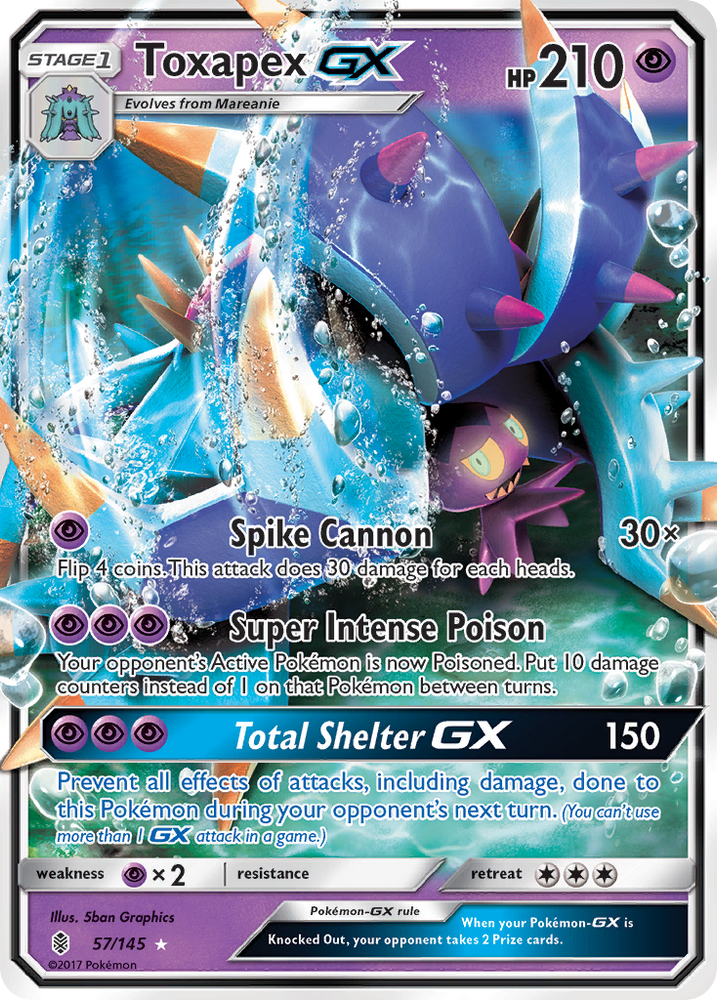 Toxapex GX (57/145) [Soleil et Lune : Guardians Rising] 