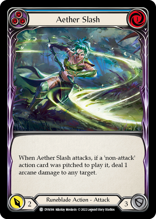 Aether Slash (Bleu) [DYN184] (Dynastie) Rainbow Foil 