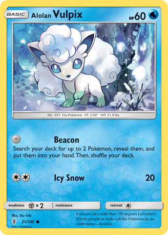 Alolan Vulpix (21/145) [Soleil et Lune : Guardians Rising] 