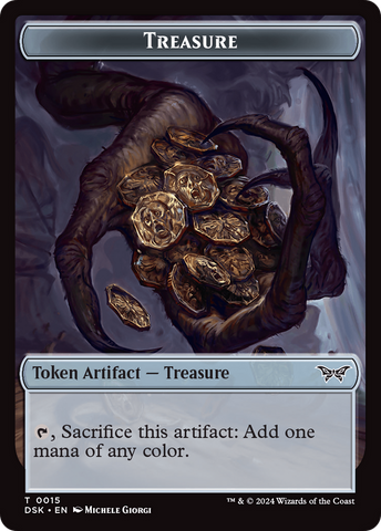 Shard // Treasure Double-Sided Token [Duskmourn: House of Horror Tokens]