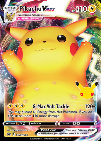 Pikachu VMAX (SWSH062) (Célébrations) [Épée et Bouclier : Promos Black Star] 