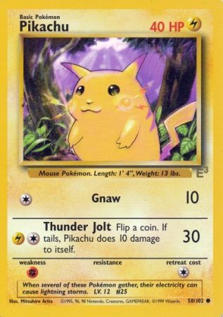 Pikachu (58/102) (Promo estampillée E3) [Cartes diverses] 