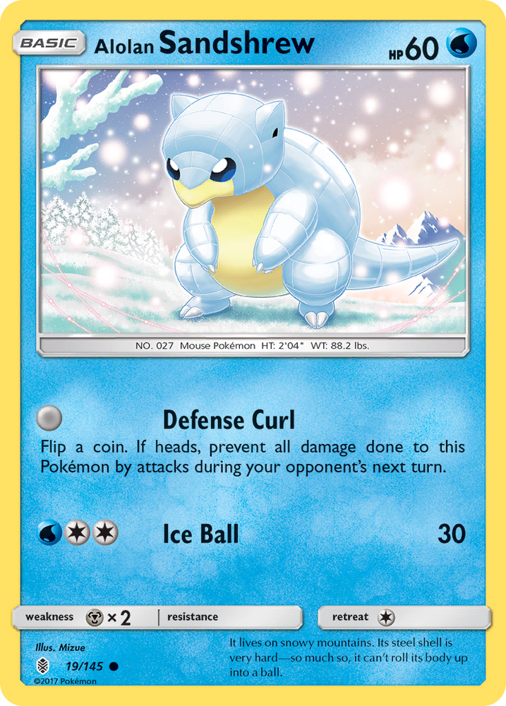 Alolan Sandshrew (19/145) [Soleil et Lune : Guardians Rising] 