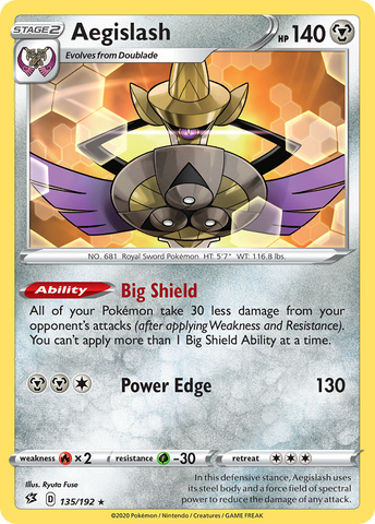 Aegislash (135/192) [Épée et Bouclier : Rebel Clash] 