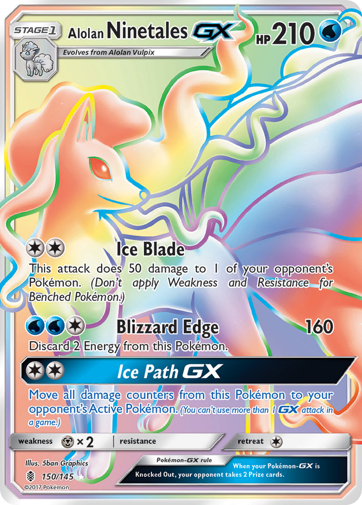 Alolan Ninetales GX (150/145) [Soleil et Lune : Guardians Rising] 