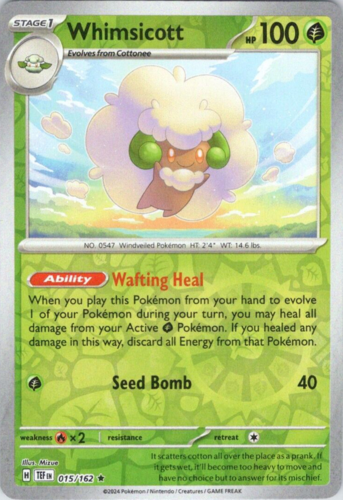 Whimsicott (015/162) [Écarlate et Violet : Forces Temporelles] 