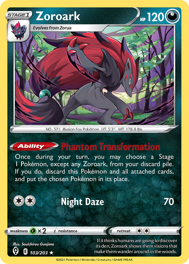 Zoroark (103/203) (Deck thématique exclusif) [Épée et bouclier : ciel en évolution] 