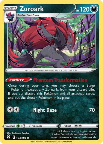 Zoroark (103/203) (Deck thématique exclusif) [Épée et bouclier : ciel en évolution] 