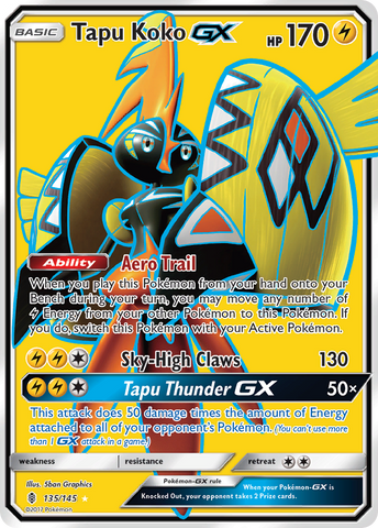 Tapu Koko GX (135/145) [Soleil et Lune : Guardians Rising] 