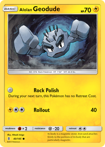 Alolan Geodude (40/145) [Soleil et Lune : Guardians Rising] 