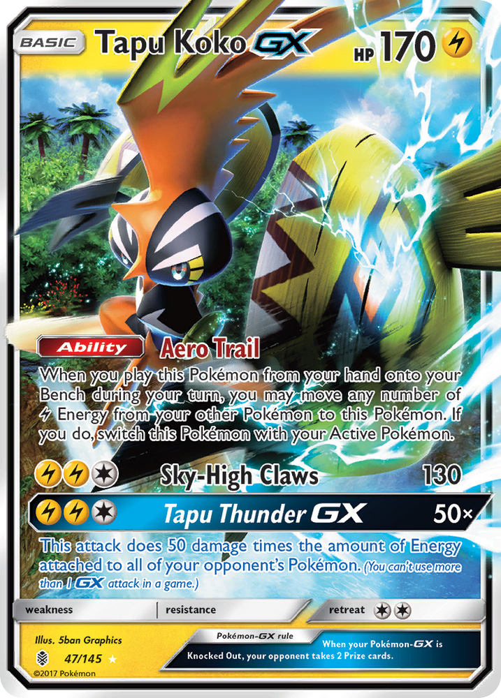 Tapu Koko GX (47/145) [Soleil et Lune : Guardians Rising] 