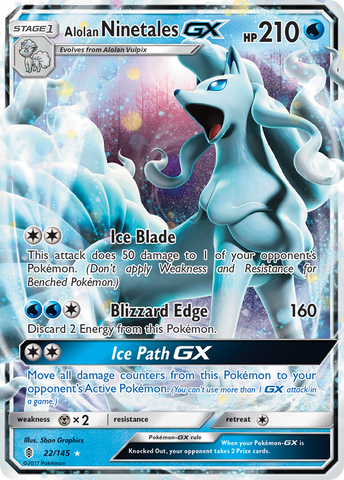 Alolan Ninetales GX (22/145) [Soleil et Lune : Guardians Rising] 