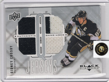 2009-10 BLACK DIAMOND SYDNEY CROSBY AUTHENTIC GAME-USED QUAD