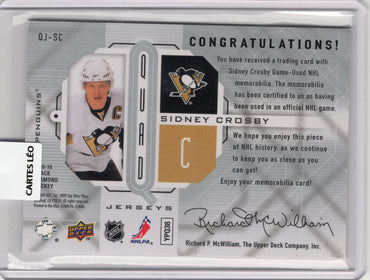 2009-10 BLACK DIAMOND SYDNEY CROSBY AUTHENTIC GAME-USED QUAD