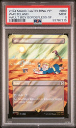 2024 MAGIC THE GATHERING FALLOUT 889 WASTELAND VAULT BOY BORDERLESS-SURGE FOIL PSA 9 [93787715]