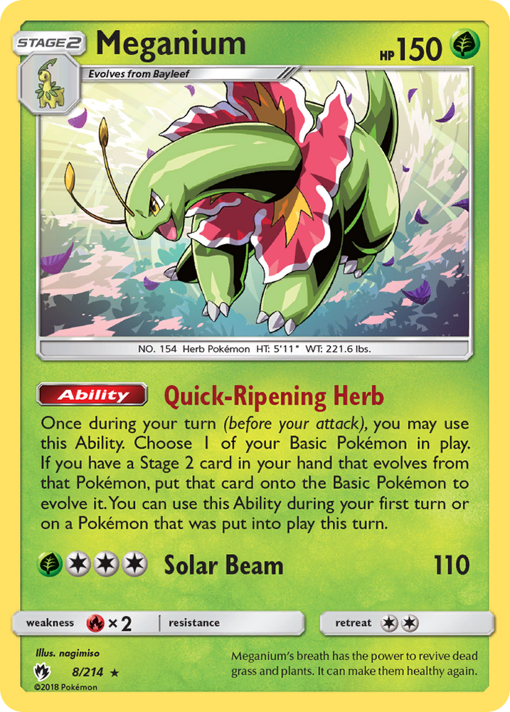 Meganium (8/214) [Soleil et Lune : Tonnerre perdu] 