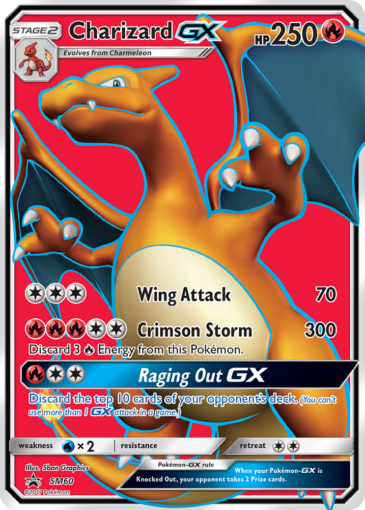 Charizard GX (SM60) (carte Jumbo) [Soleil et Lune : Black Star Promos] 