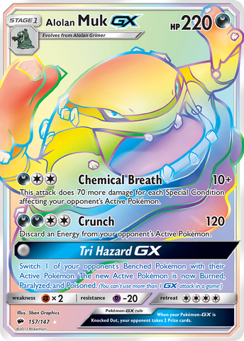 Alolan Muk GX (157/147) [Soleil et Lune : Ombres brûlantes] 