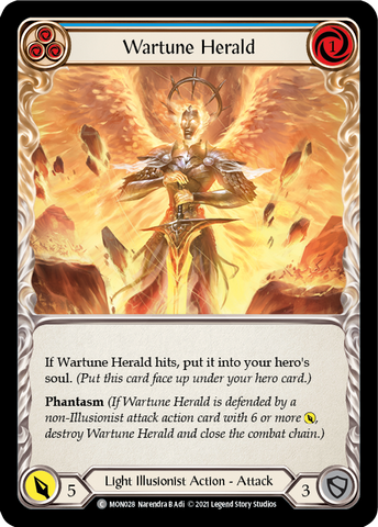 Wartune Herald (Bleu) [MON028-RF] (Monarch) 1ère édition Rainbow Foil 