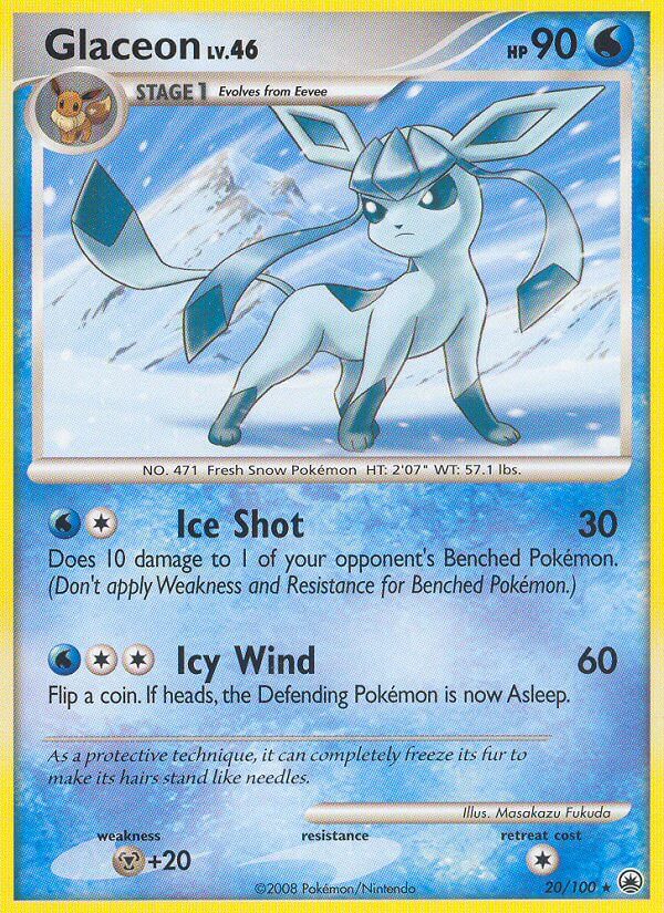 Glaceon (20/100) (Deck thématique exclusif) [Diamond &amp; Pearl : Majestic Dawn] 