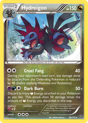 Hydreigon (86/114) [XY : Siège à vapeur] 