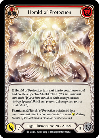 Herald of Protection (Rouge) [MON014-RF] (Monarch) 1ère édition Rainbow Foil 