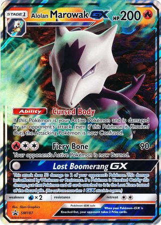 Alolan Marowak GX (SM187) (carte Jumbo) [Soleil et Lune : Black Star Promos] 