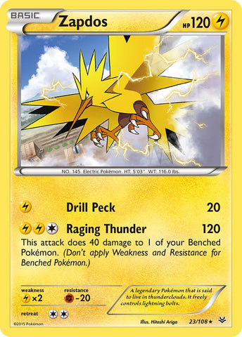 Zapdos (23/108) (Exclusivité Theme Deck) [XY : Roaring Skies] 