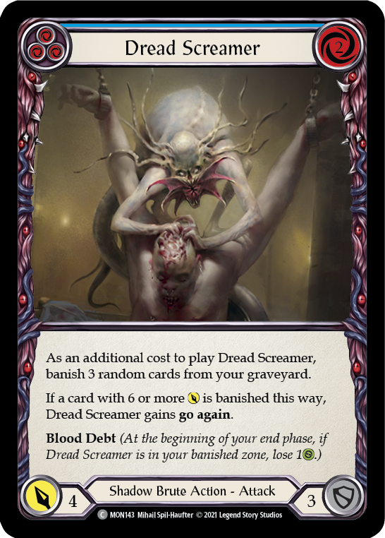 Dread Screamer (Bleu) [MON143-RF] (Monarch) 1ère édition Rainbow Foil 