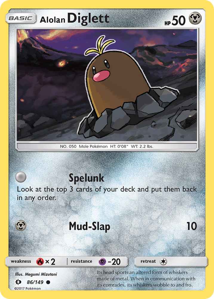 Alolan Diglett (86/149) [Soleil et Lune : ensemble de base] 