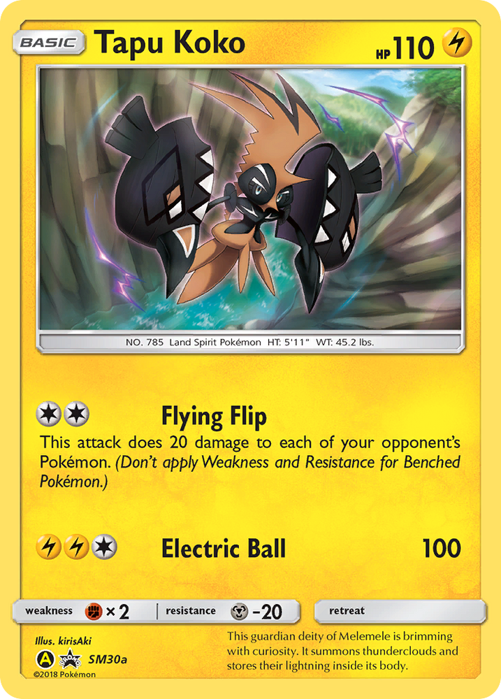 Tapu Koko (SM30a) [Soleil et Lune : Promos Black Star] 