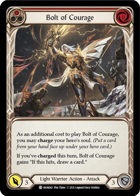 Bolt of Courage (Rouge) [MON042-RF] (Monarch) 1ère édition Rainbow Foil 