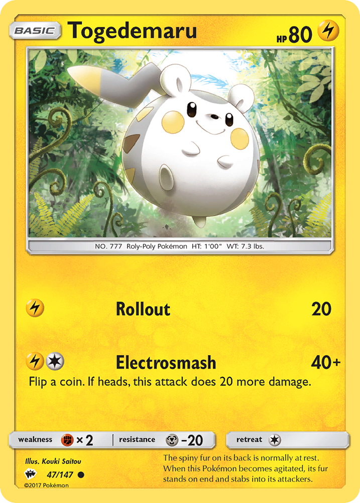 Togedemaru (47/147) [Soleil et Lune : Ombres brûlantes] 