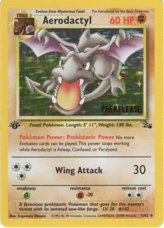 Aerodactyl (1/62) (promotion avant-première) [Fossil 1ère édition] 