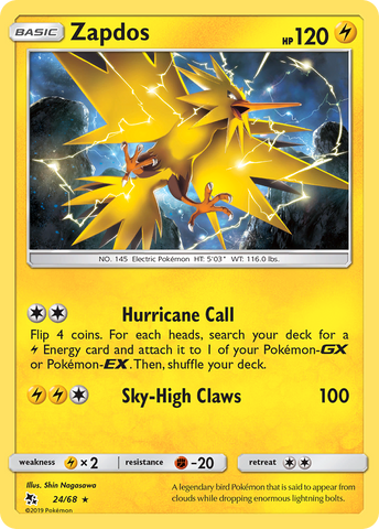 Zapdos (24/68) [Soleil et Lune : Destins cachés] 