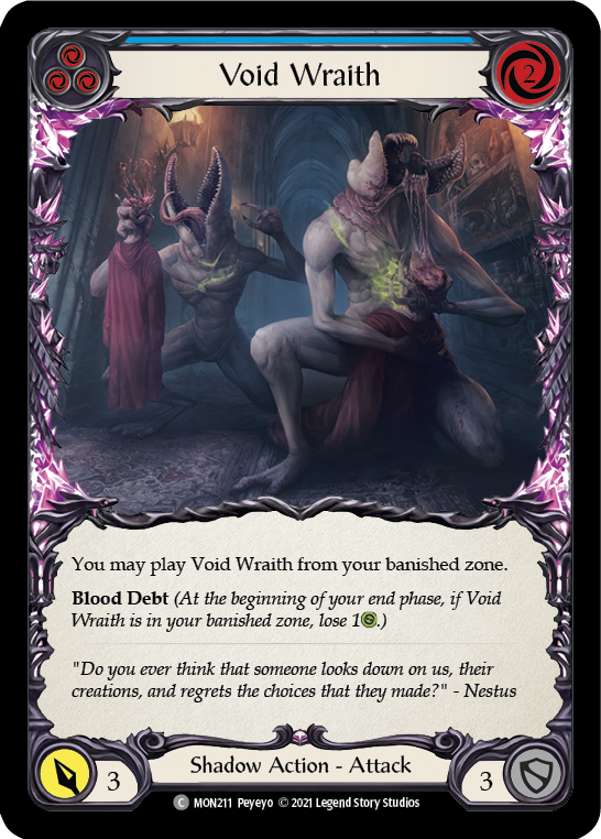 Void Wraith (Bleu) [MON211-RF] (Monarch) 1ère édition Rainbow Foil 