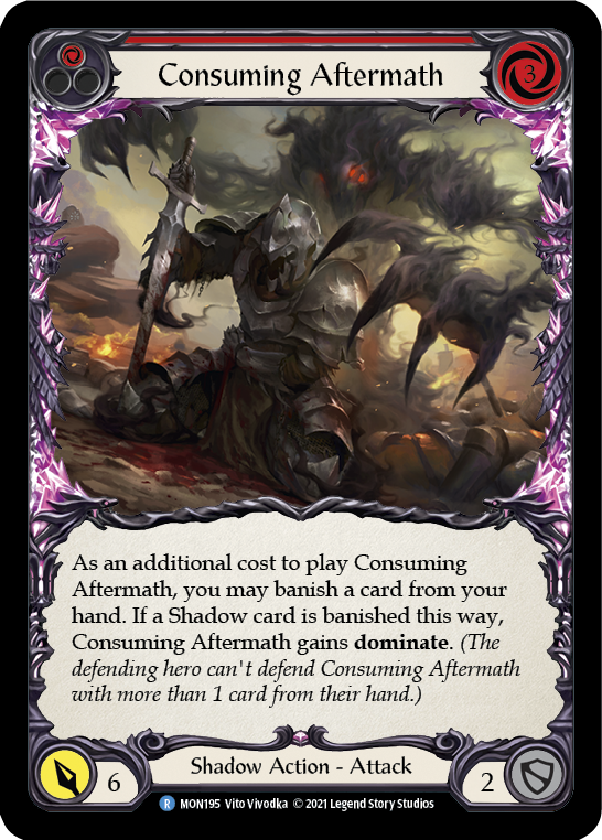 Consuming Aftermath (Rouge) [MON195-RF] (Monarch) 1ère édition Rainbow Foil 