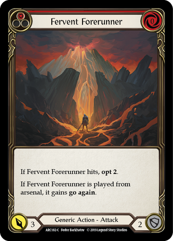 Fervent Forerunner (Rouge) [ARC182-C] (Arcane Rising) 1ère édition Rainbow Foil 