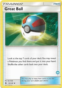 Great Ball (119/149) (Deck exclusif #25) [Soleil et Lune : Kit d'entraînement - Alolan Ninetales] 