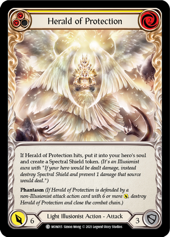 Herald of Protection (Jaune) [MON015-RF] (Monarch) 1ère édition Rainbow Foil 