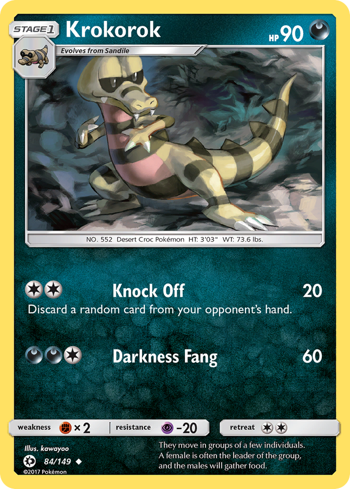 Krokorok (84/149) [Soleil et Lune : ensemble de base] 