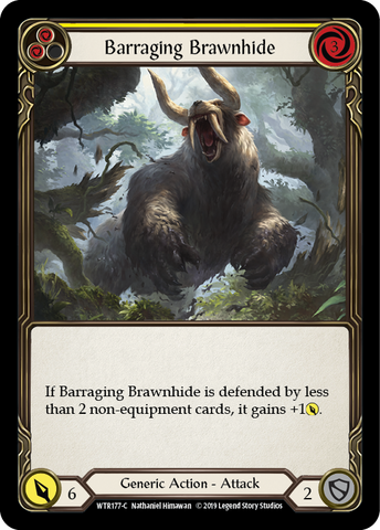 Barraging Brawnhide (Yellow) [WTR177-C] (Welcome to Rathe)  Alpha Print Normal