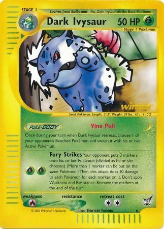 Dark Ivysaur (6) (Gagnant) (Carte Jumbo) [Best of Promos] 