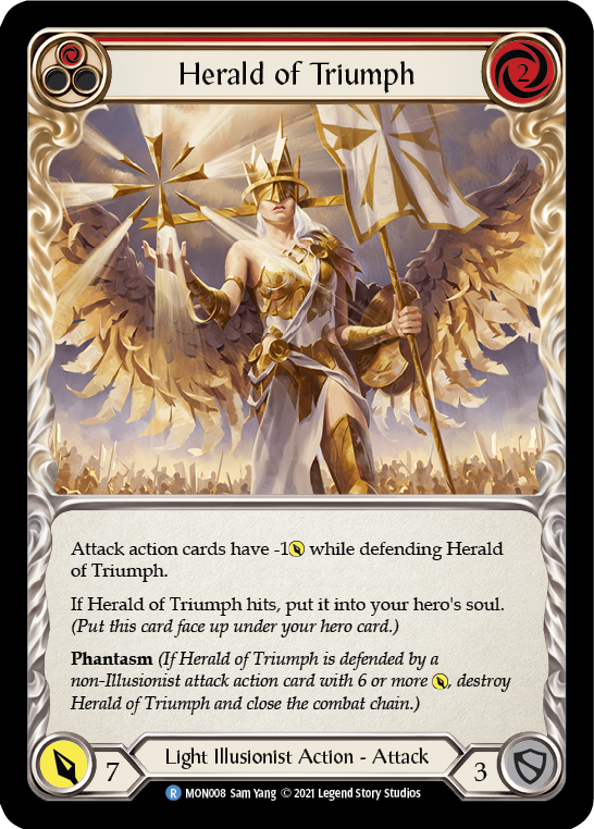 Herald of Triumph (Rouge) [MON008-RF] (Monarch) 1ère édition Rainbow Foil 