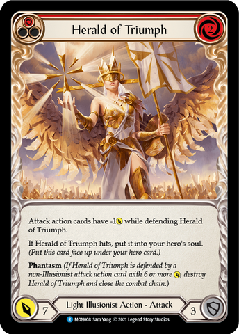 Herald of Triumph (Rouge) [MON008-RF] (Monarch) 1ère édition Rainbow Foil 