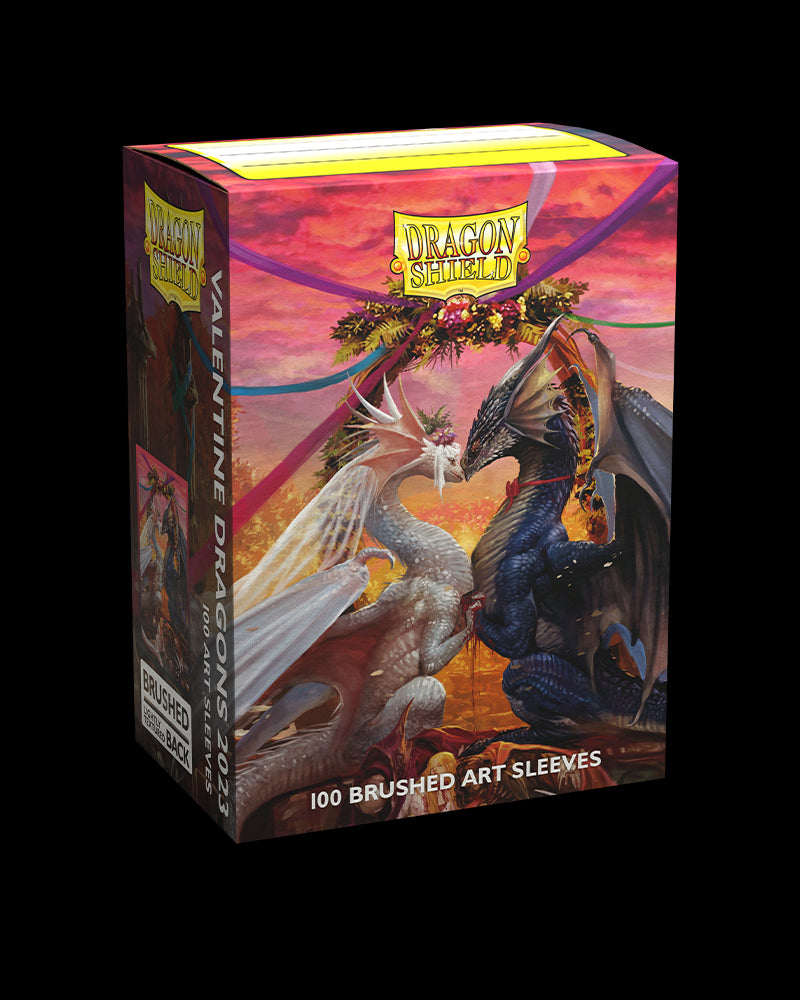 Dragon Shield: Standard 100ct Brushed Art Sleeves - Valentine Dragons (2023)