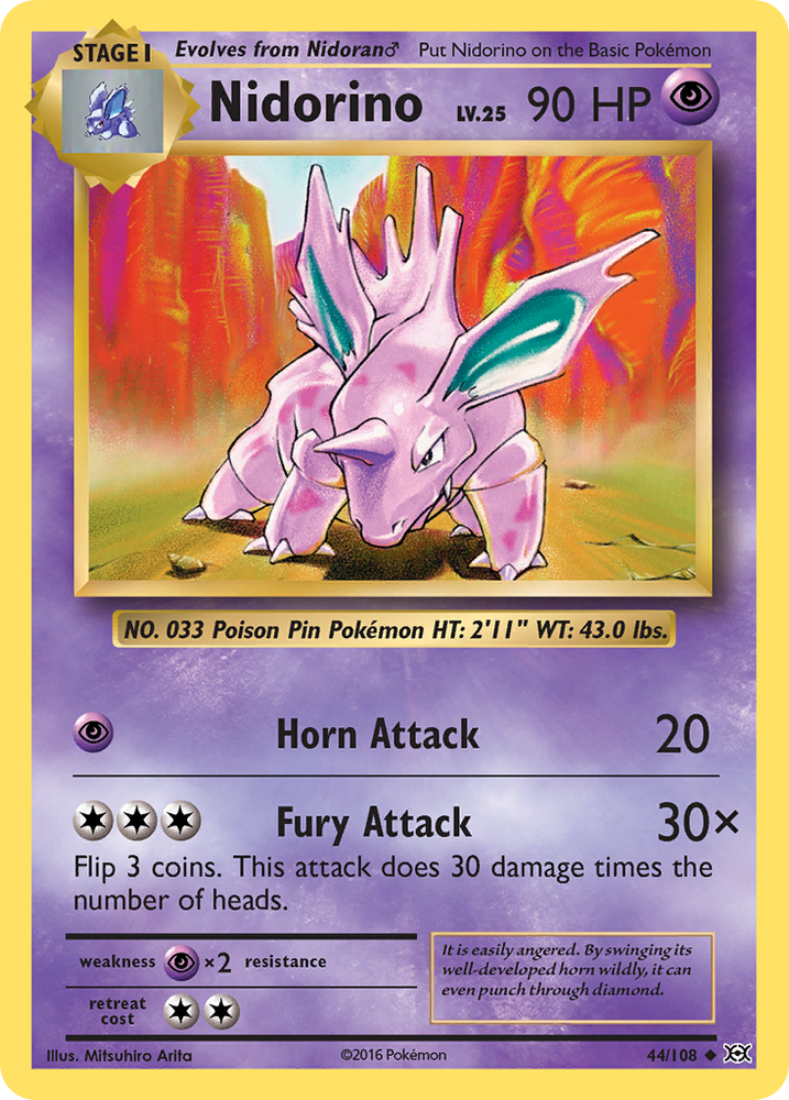 Nidorino (44/108) [XY : Évolutions] 