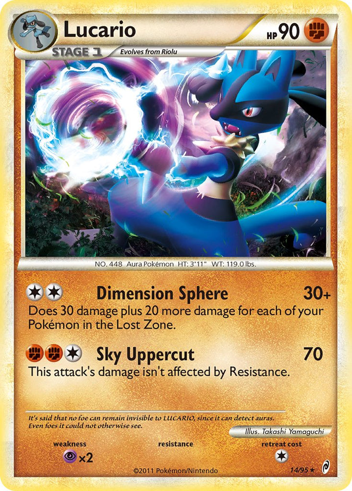 Lucario (14/95) (Thème Deck exclusif) [HeartGold &amp; SoulSilver : Call of Legends] 