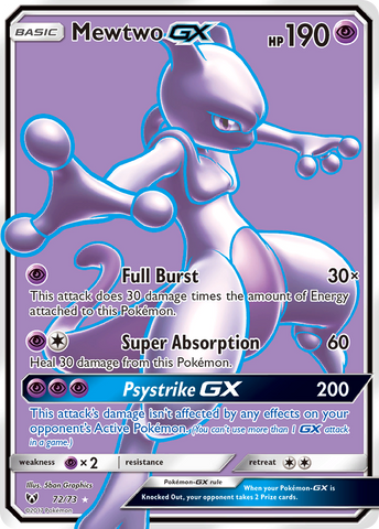 Mewtwo GX (72/73) [Soleil et Lune : Légendes brillantes] 